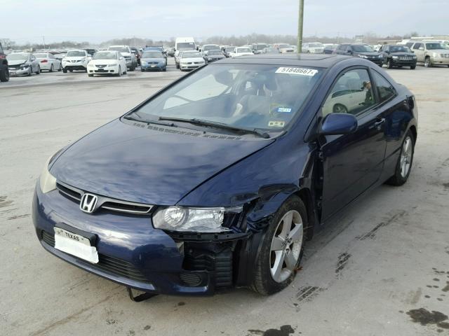 2HGFG12857H528199 - 2007 HONDA CIVIC EX BLUE photo 2