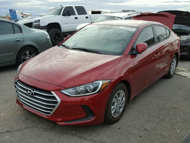 KMHD74LF8HU421856 - 2017 HYUNDAI ELANTRA SE RED photo 2