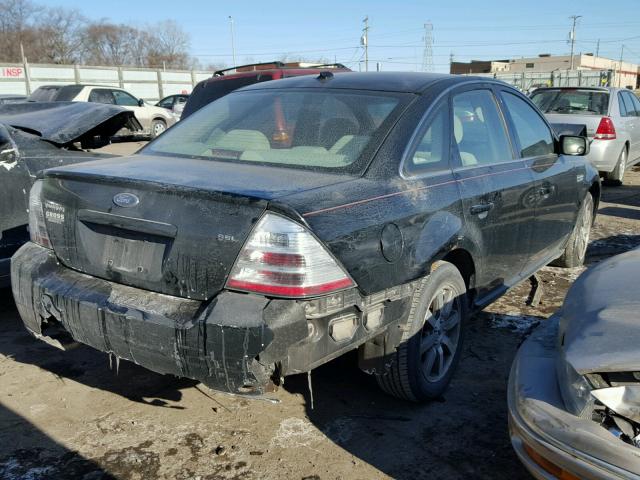 1FAHP24W18G152225 - 2008 FORD TAURUS SEL BLACK photo 4