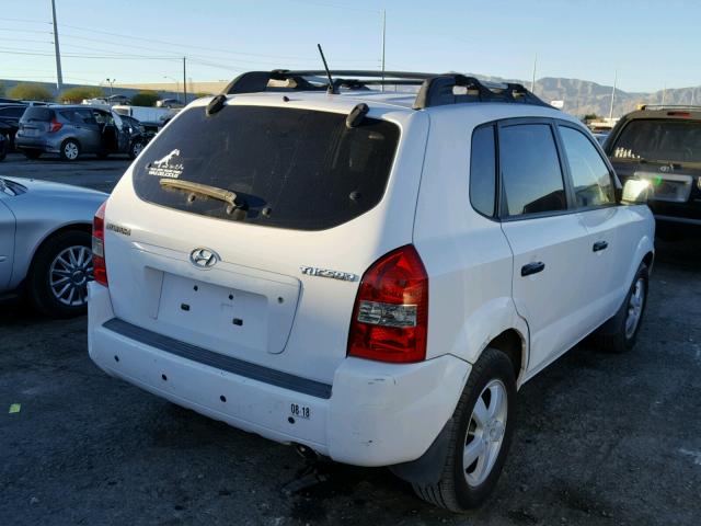 KM8JM12B05U162512 - 2005 HYUNDAI TUCSON GL WHITE photo 4