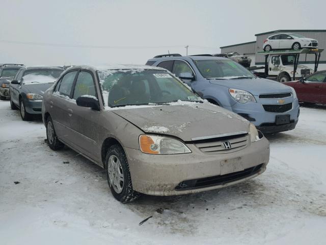 2HGES16542H585223 - 2002 HONDA CIVIC LX GRAY photo 1