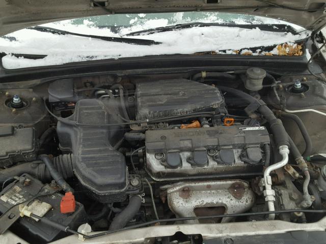 2HGES16542H585223 - 2002 HONDA CIVIC LX GRAY photo 7