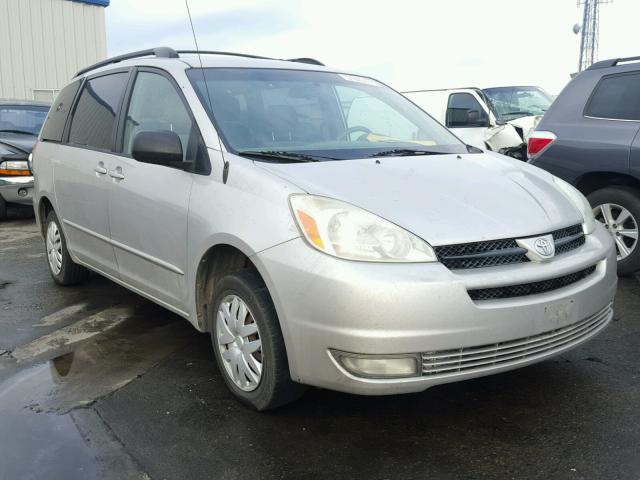 5TDZA23C04S019737 - 2004 TOYOTA SIENNA CE SILVER photo 1