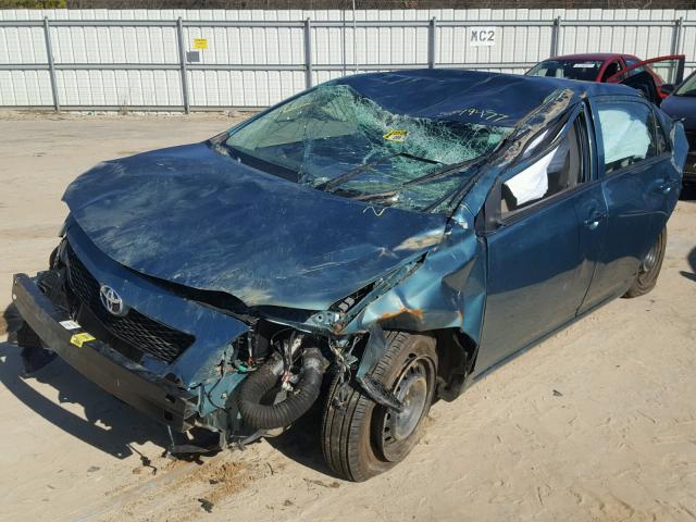 2T1BU4EE5AC382638 - 2010 TOYOTA COROLLA BA BLUE photo 2