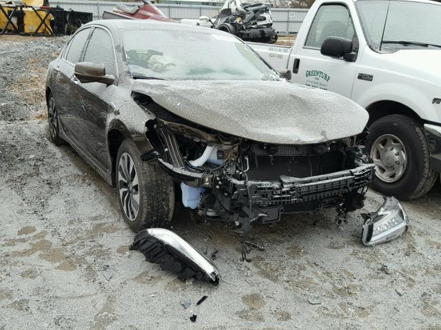 JHMCR6F76HC016674 - 2017 HONDA ACCORD HYB BROWN photo 1