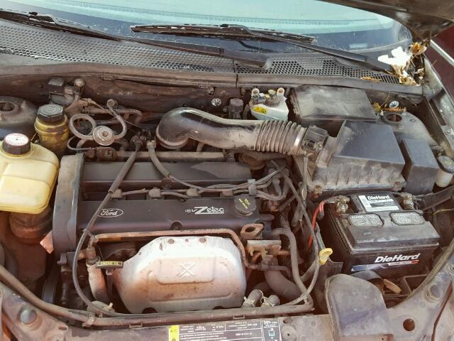 1FAFP38341W133631 - 2001 FORD FOCUS ZTS BLACK photo 7