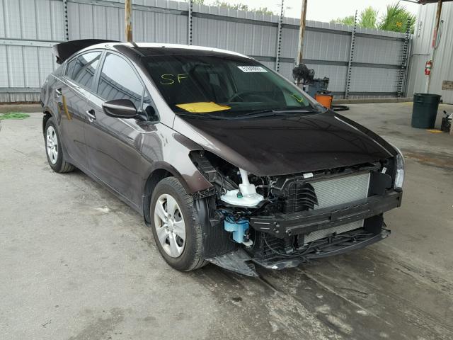 3KPFK4A76HE039802 - 2017 KIA FORTE LX GRAY photo 1