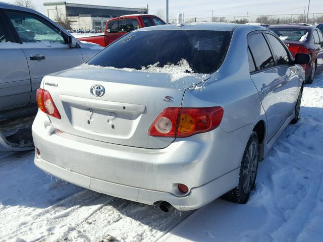 1NXBU40E49Z005459 - 2009 TOYOTA COROLLA BA SILVER photo 4