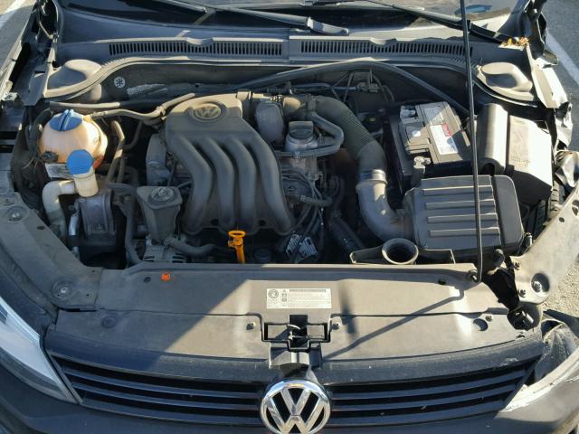 3VW2K7AJ7BM094345 - 2011 VOLKSWAGEN JETTA BASE BLACK photo 7