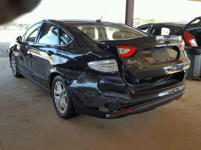 1FA6P0H75E5355060 - 2014 FORD FUSION SE BLACK photo 3