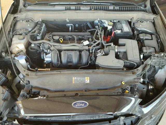 1FA6P0H75E5355060 - 2014 FORD FUSION SE BLACK photo 7