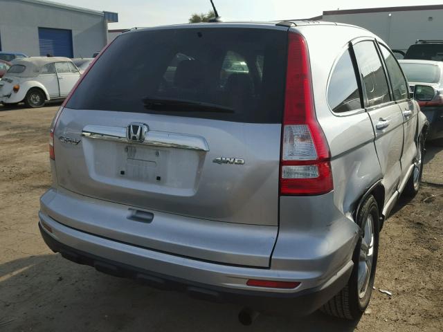 5J6RE4H72AL025011 - 2010 HONDA CR-V EXL SILVER photo 4