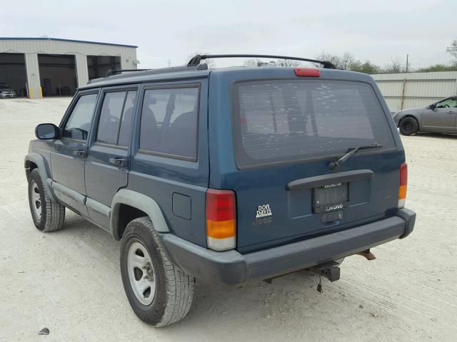 1J4FT68S6VL525333 - 1997 JEEP CHEROKEE S GREEN photo 3