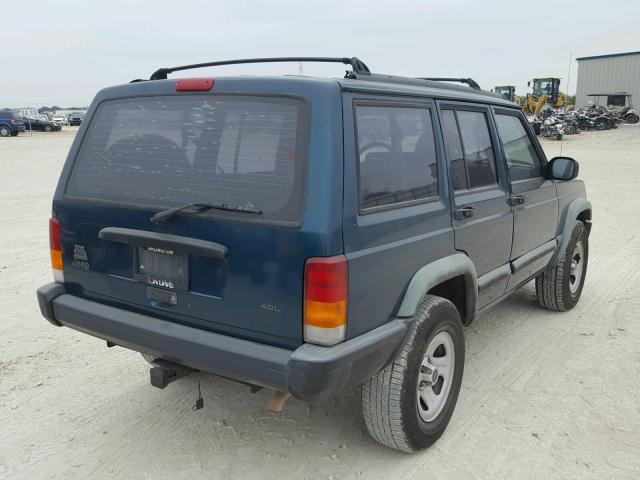 1J4FT68S6VL525333 - 1997 JEEP CHEROKEE S GREEN photo 4