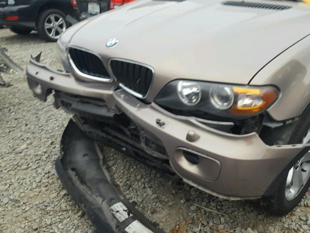 5UXFA13555LY17540 - 2005 BMW X5 3.0I BROWN photo 9