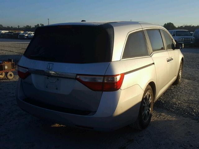 5FNRL5H64BB034824 - 2011 HONDA ODYSSEY EX SILVER photo 4