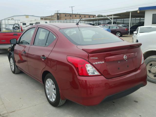 3N1CN7AP2GL909103 - 2016 NISSAN VERSA S BURGUNDY photo 3