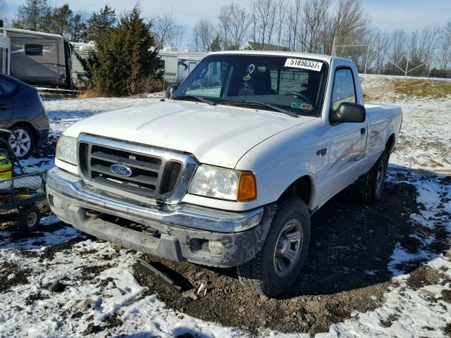 1FTYR11E75PA09706 - 2005 FORD RANGER WHITE photo 2