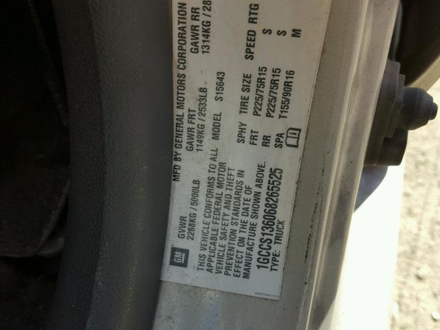 1GCCS136068265525 - 2006 CHEVROLET COLORADO TAN photo 10