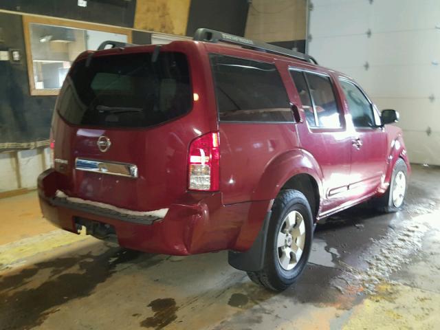 5N1AR18U76C682417 - 2006 NISSAN PATHFINDER RED photo 4