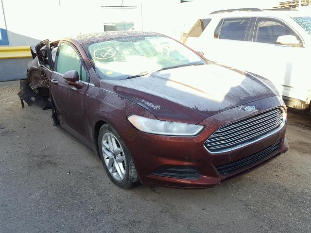 3FA6P0H77GR105528 - 2016 FORD FUSION SE MAROON photo 1