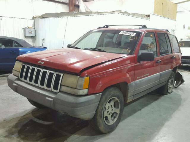 1J4GZ58S9WC244657 - 1998 JEEP GRAND CHER RED photo 2