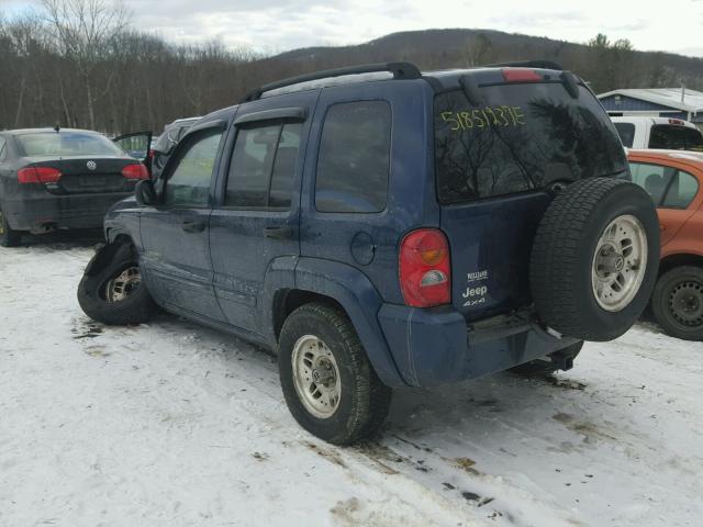 1J4GL58K14W166744 - 2004 JEEP LIBERTY LI BLUE photo 3