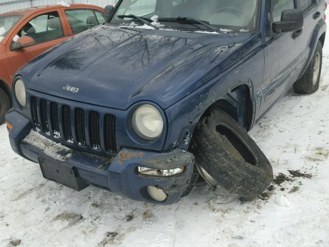 1J4GL58K14W166744 - 2004 JEEP LIBERTY LI BLUE photo 9