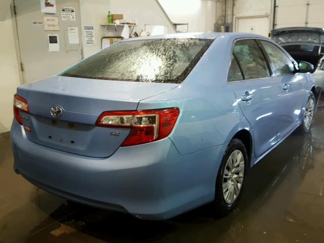 4T4BF1FK4ER359083 - 2014 TOYOTA CAMRY L BLUE photo 4