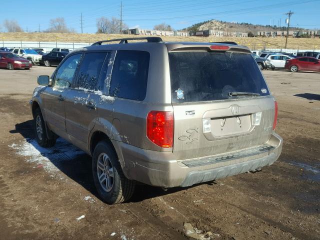 2HKYF18443H525830 - 2003 HONDA PILOT EX GOLD photo 3