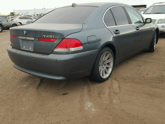 WBAGL63473DP63456 - 2003 BMW 745 I GRAY photo 4