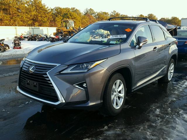 2T2BZMCA7GC003225 - 2016 LEXUS RX 350 GRAY photo 2