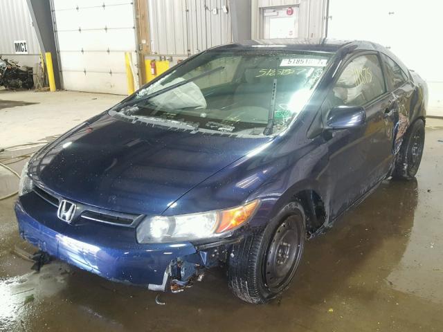 2HGFG12608H501329 - 2008 HONDA CIVIC LX BLUE photo 2