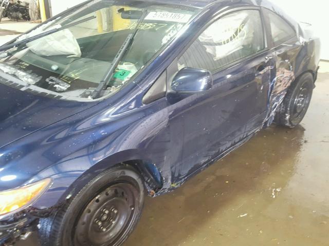 2HGFG12608H501329 - 2008 HONDA CIVIC LX BLUE photo 9