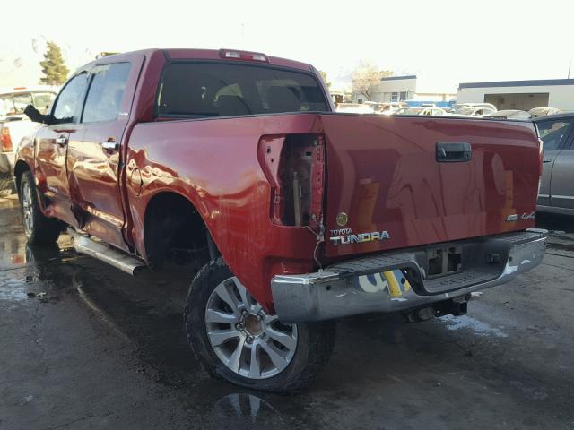 5TFHW5F16DX288280 - 2013 TOYOTA TUNDRA CRE RED photo 3