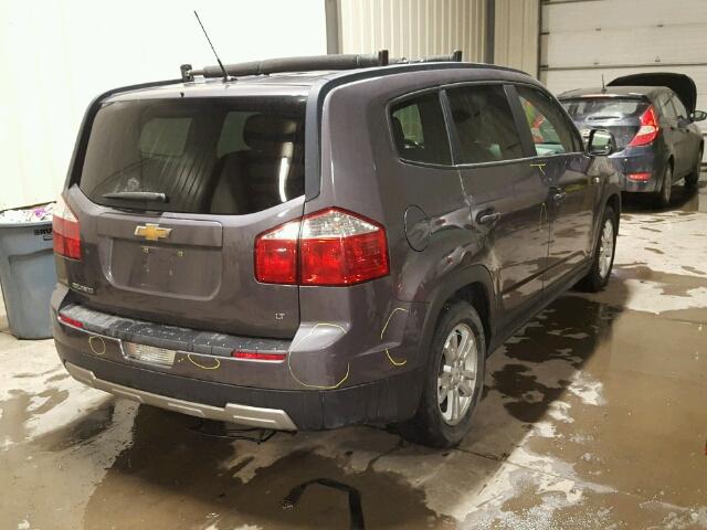 KL77P2EM2CK509076 - 2012 CHEVROLET ORLANDO LT GRAY photo 4