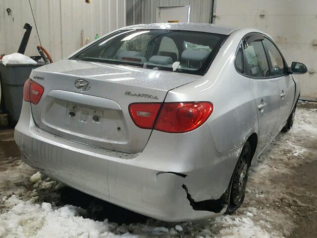 KMHDU46D97U134656 - 2007 HYUNDAI ELANTRA GL SILVER photo 4