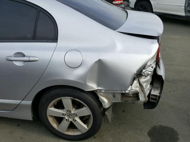 2HGFA16888H315079 - 2008 HONDA CIVIC EX SILVER photo 9