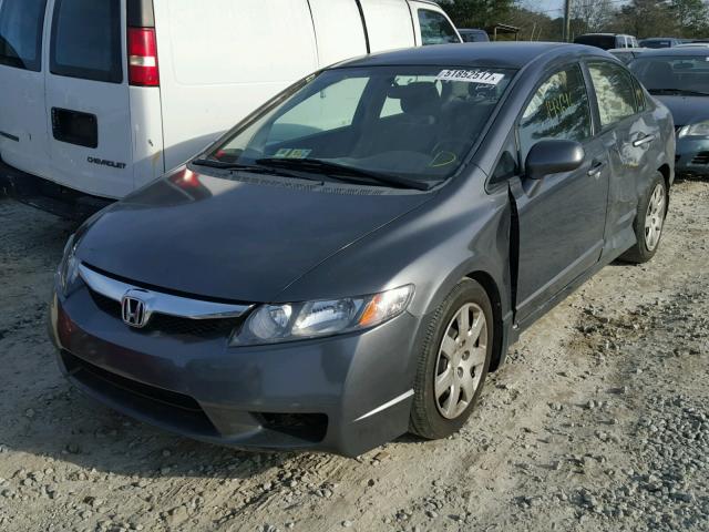 1HGFA16599L019336 - 2009 HONDA CIVIC LX GRAY photo 2