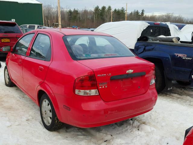 KL1TJ52674B220794 - 2004 CHEVROLET AVEO LS RED photo 3