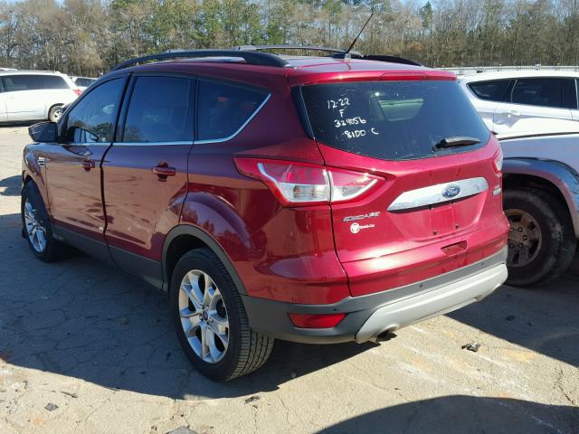 1FMCU0HX7DUC67715 - 2013 FORD ESCAPE SEL RED photo 3