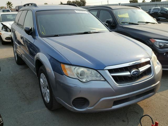 4S4BP60C397340230 - 2009 SUBARU OUTBACK BLUE photo 1