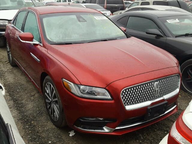 1LN6L9SK0H5606249 - 2017 LINCOLN CONTINENTA BURGUNDY photo 1