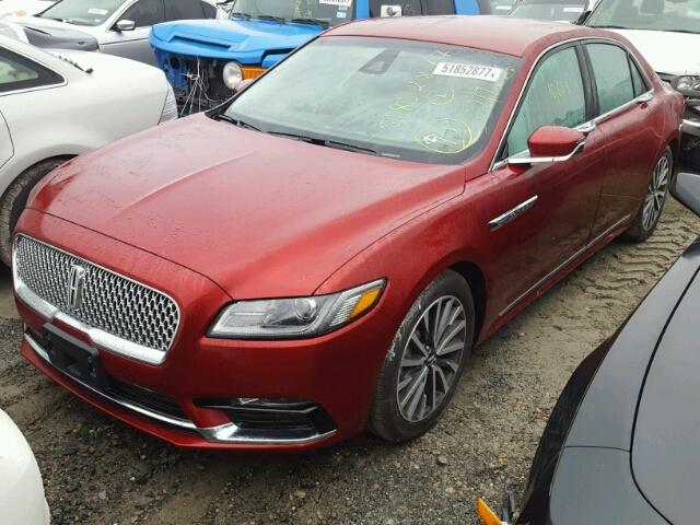 1LN6L9SK0H5606249 - 2017 LINCOLN CONTINENTA BURGUNDY photo 2