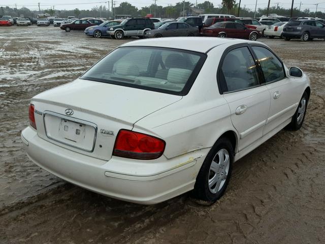 KMHWF25S34A063717 - 2004 HYUNDAI SONATA GL WHITE photo 4