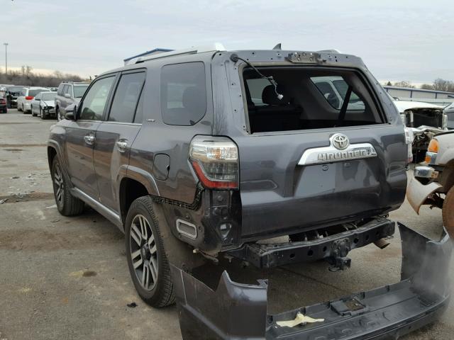 JTEBU5JR7E5185452 - 2014 TOYOTA 4RUNNER SR GRAY photo 3