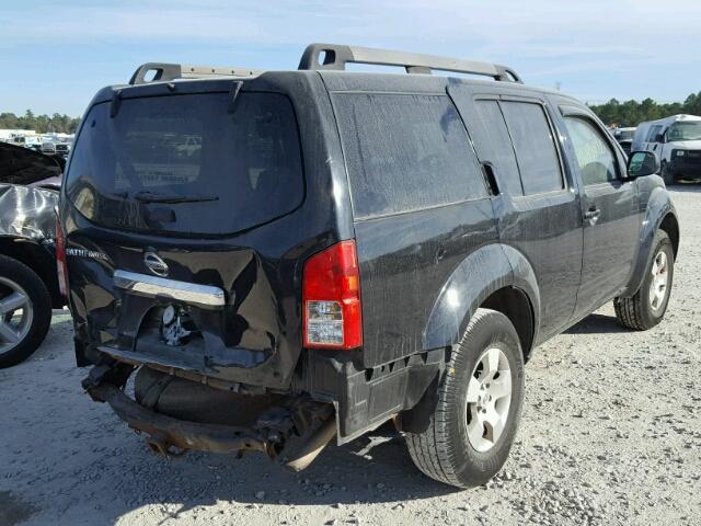 5N1AR18BX8C659537 - 2008 NISSAN PATHFINDER BLACK photo 4