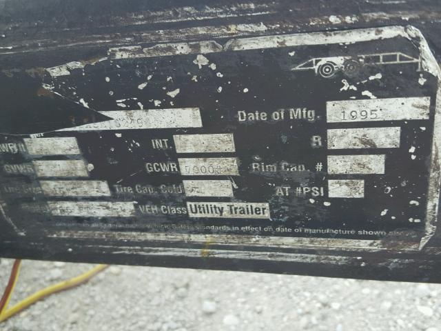 B1LL0FSALE5185309 - 1995 UTILITY TRAILER BLACK photo 10