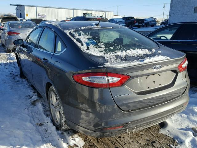 3FA6P0H78GR307407 - 2016 FORD FUSION SE CHARCOAL photo 3