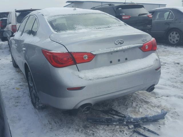 JN1EV7AP1HM735623 - 2017 INFINITI Q50 PREMIU SILVER photo 3